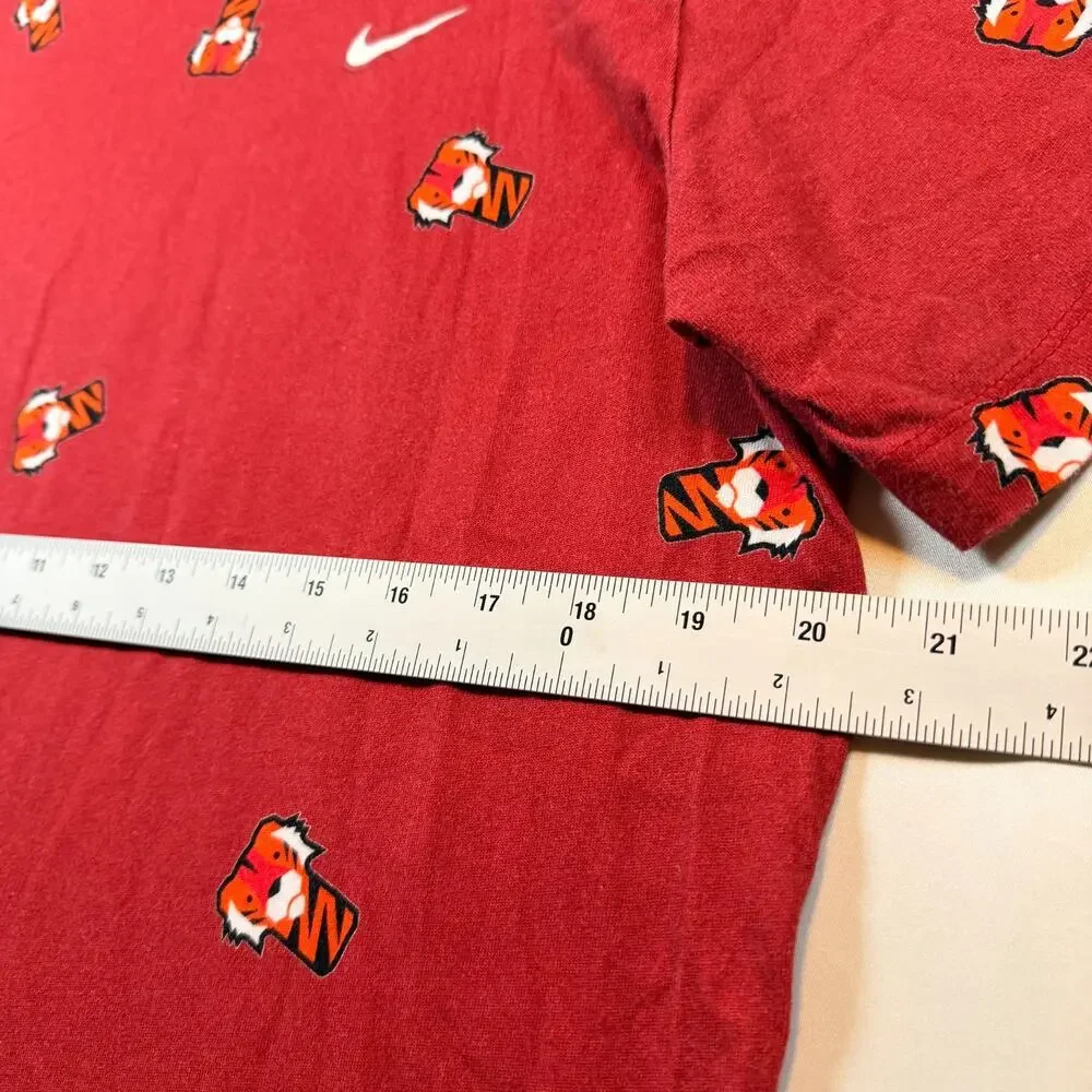 Nike Tiger Woods TW Frank Allover Print Men's Golf T Shirt Red Size Medium
